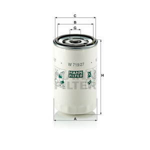 Фильтр масляный MANN-FILTER W 719/27